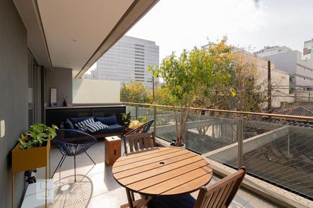 Varanda de apartamento para alugar com 1 quarto, 80m² em Vila Nova Conceição, São Paulo