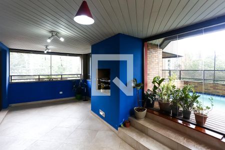 Varanda da Sala / churrasqueira Piscina de apartamento para alugar com 4 quartos, 244m² em Vila Andrade, São Paulo