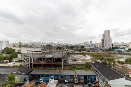 Vista da Varanda da Sala e Do Quarto de apartamento para alugar com 1 quarto, 37m² em Cambuci, São Paulo