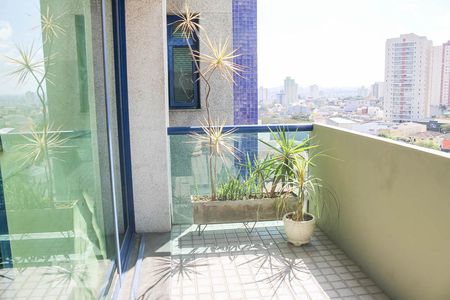 Varanda da Sala  de apartamento à venda com 4 quartos, 190m² em Vila Valparaíso, Santo André