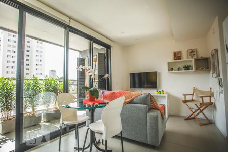 Sala/Cozinha de apartamento para alugar com 1 quarto, 47m² em Vila Monte Alegre, São Paulo