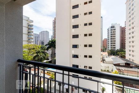 Varanda de apartamento à venda com 1 quarto, 42m² em Indianópolis, São Paulo