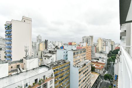 Varanda - Vista de apartamento à venda com 1 quarto, 35m² em República, São Paulo