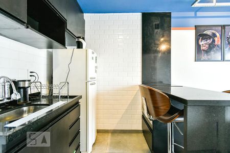 Cozinha de apartamento à venda com 1 quarto, 35m² em República, São Paulo