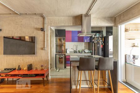 Sala de apartamento à venda com 1 quarto, 63m² em Vila Anglo Brasileira, São Paulo