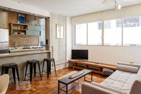 Sala de apartamento para alugar com 2 quartos, 70m² em Cerqueira César, São Paulo