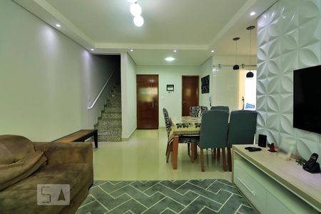 Sala de casa de condomínio à venda com 3 quartos, 147m² em Vila Valparaíso, Santo André
