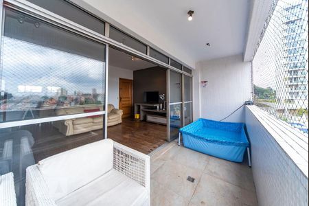 Varanda da Sala de apartamento à venda com 4 quartos, 180m² em Vila Bastos, Santo André