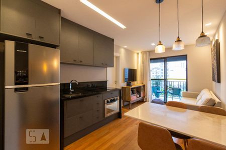 Sala/Cozinha de apartamento para alugar com 1 quarto, 39m² em Campos Elíseos, São Paulo