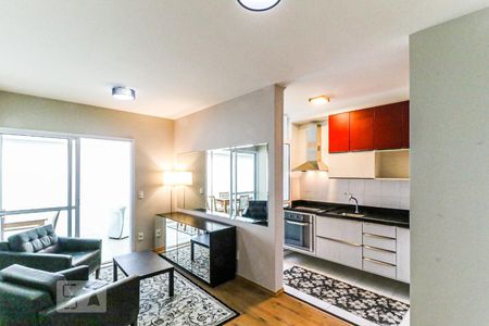 Sala de apartamento para alugar com 1 quarto, 50m² em Campo Belo, São Paulo