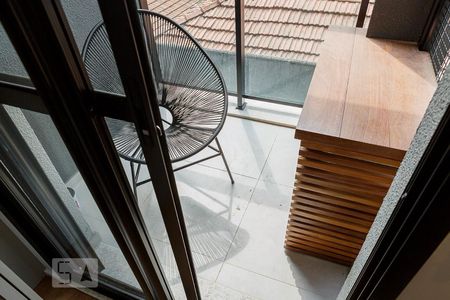 Varanda de kitnet/studio para alugar com 1 quarto, 26m² em Pinheiros, São Paulo