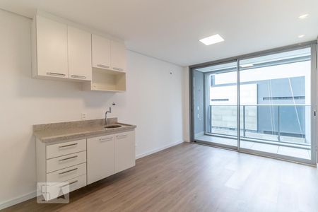 Sala - cozinha de apartamento para alugar com 1 quarto, 39m² em Pinheiros, São Paulo