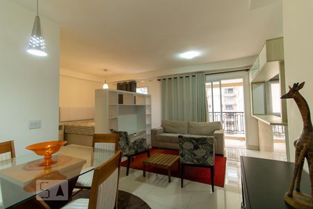 Sala de apartamento para alugar com 1 quarto, 51m² em Sítio Tamboré Alphaville, Barueri