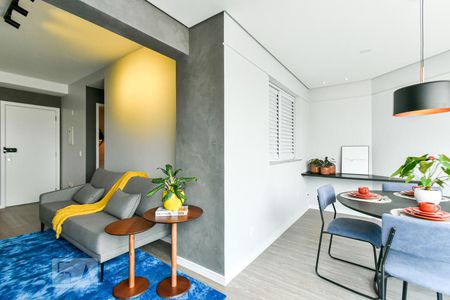 Sala e Varanda de apartamento à venda com 1 quarto, 50m² em Santa Efigênia, São Paulo
