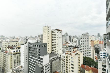 Varanda - Vista de apartamento à venda com 1 quarto, 50m² em Santa Efigênia, São Paulo