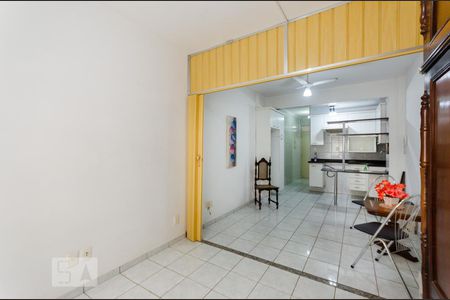 Sala e quarto de kitnet/studio para alugar com 1 quarto, 38m² em Boqueirão, Santos