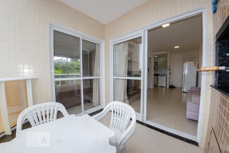 Sacada com churrasqueira de apartamento para alugar com 1 quarto, 55m² em Ingleses Sul, Florianópolis