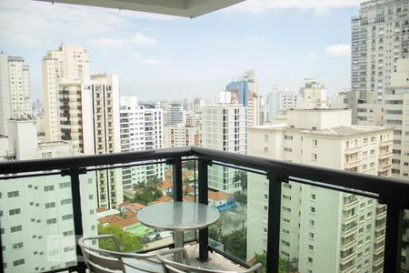 Varanda da Suíte 1 de apartamento para alugar com 1 quarto, 100m² em Vila Mariana, São Paulo