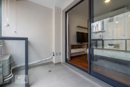 Studio - Varanda de kitnet/studio para alugar com 1 quarto, 25m² em Cerqueira César, São Paulo