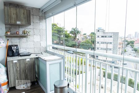 Varanda gourmet de apartamento à venda com 3 quartos, 81m² em Santa Maria, São Caetano do Sul