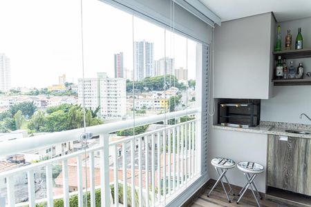 Varanda gourmet de apartamento à venda com 3 quartos, 81m² em Santa Maria, São Caetano do Sul