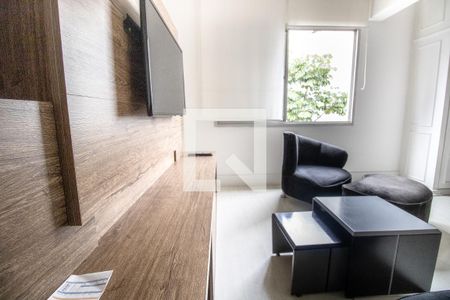 Sala2 detalhe vista de apartamento à venda com 1 quarto, 33m² em Indianópolis, São Paulo