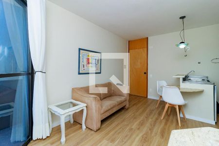 Sala de apartamento para alugar com 1 quarto, 38m² em Brooklin Paulista, São Paulo