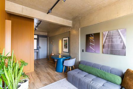 Sala de apartamento à venda com 1 quarto, 54m² em Cambuí, Campinas