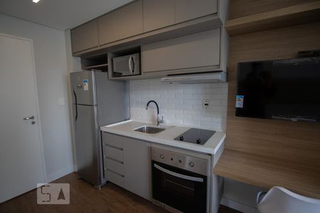 Cozinha de kitnet/studio à venda com 1 quarto, 25m² em Jardim Paulistano, São Paulo