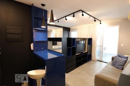 Sala de apartamento para alugar com 1 quarto, 42m² em Brooklin Paulista, São Paulo