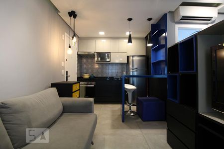 Sala de apartamento para alugar com 1 quarto, 42m² em Brooklin Paulista, São Paulo