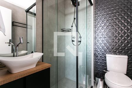 Banheiro de kitnet/studio para alugar com 1 quarto, 20m² em Brás, São Paulo