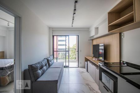 Studio - Sala/Cozinha de apartamento para alugar com 1 quarto, 38m² em Mirandópolis, São Paulo