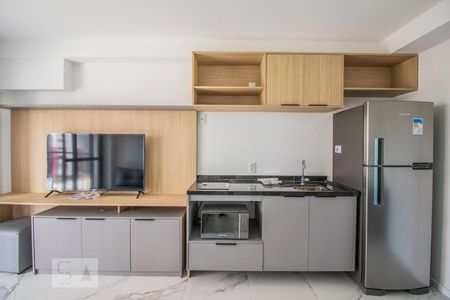 Studio - Sala/Cozinha de apartamento para alugar com 1 quarto, 38m² em Mirandópolis, São Paulo