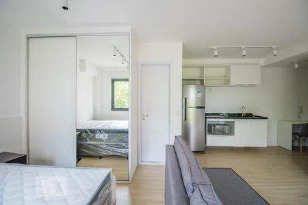 Studio - Sala/Quarto/Cozinha de apartamento para alugar com 1 quarto, 38m² em Mirandópolis, São Paulo