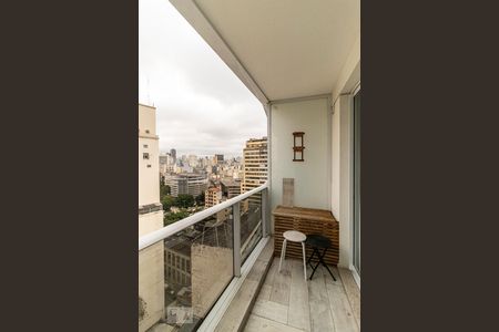 Varanda de kitnet/studio à venda com 1 quarto, 22m² em Centro, São Paulo