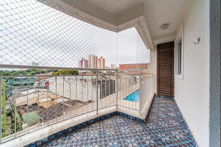 Varanda da Sala de apartamento à venda com 2 quartos, 86m² em Vila Valparaíso, Santo André