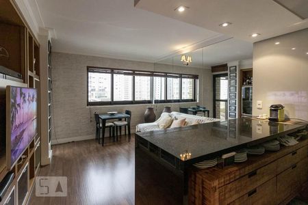 Sala/Cozinha de apartamento à venda com 1 quarto, 40m² em Moema, São Paulo