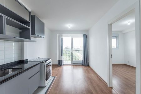 Sala - Cozinha Integrada de apartamento para alugar com 1 quarto, 27m² em Vila Guarani (z Sul), São Paulo