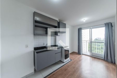 Sala - Cozinha Integrada de apartamento para alugar com 1 quarto, 27m² em Vila Guarani (z Sul), São Paulo