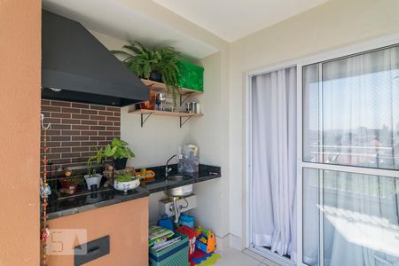 Varanda Gourmet de apartamento à venda com 2 quartos, 60m² em Vila Alzira, Santo André