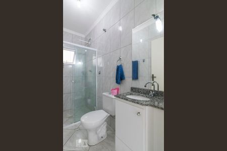 Banheiro da Suíte de apartamento à venda com 3 quartos, 150m² em Vila Tibiriçá, Santo André