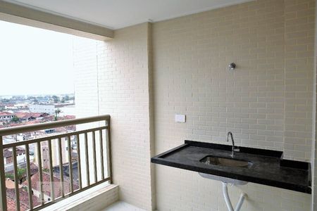 varanda com Pia de apartamento para alugar com 2 quartos, 62m² em Aviação, Praia Grande