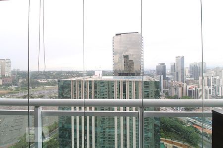 Vista da varanda de apartamento para alugar com 1 quarto, 68m² em Brooklin Paulista, São Paulo