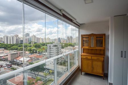 Varanda da Sala de apartamento para alugar com 1 quarto, 55m² em Vila Gomes Cardim, São Paulo