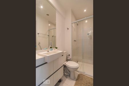 Banheiro da Suíte de apartamento para alugar com 1 quarto, 47m² em Alphaville Empresarial, Barueri