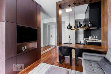 Sala de apartamento para alugar com 1 quarto, 64m² em Itaim Bibi, São Paulo