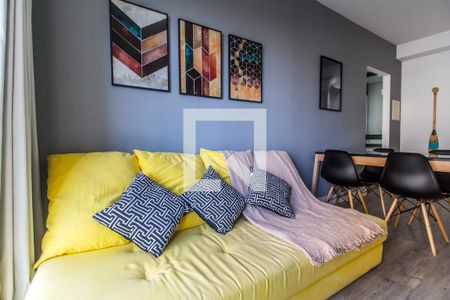 Sala de TV de apartamento para alugar com 1 quarto, 49m² em Alphaville Industrial, Barueri