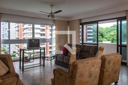 Sala de apartamento para alugar com 3 quartos, 140m² em Vila Luis Antonio, Guarujá