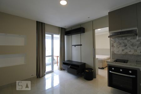 Sala/Cozinha de apartamento para alugar com 1 quarto, 42m² em Cidade Monções, São Paulo